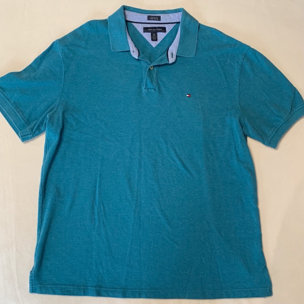 Tommy Hilfiger 1/4 button up polo tee